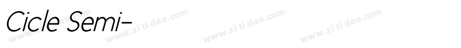 Cicle Semi字体转换